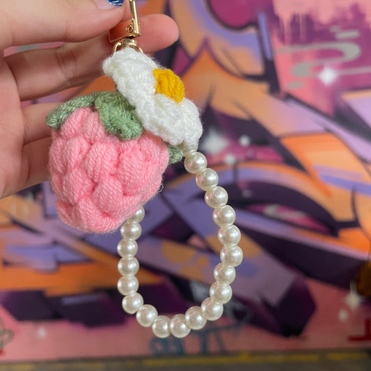 Crochet |Strawberry Keyring