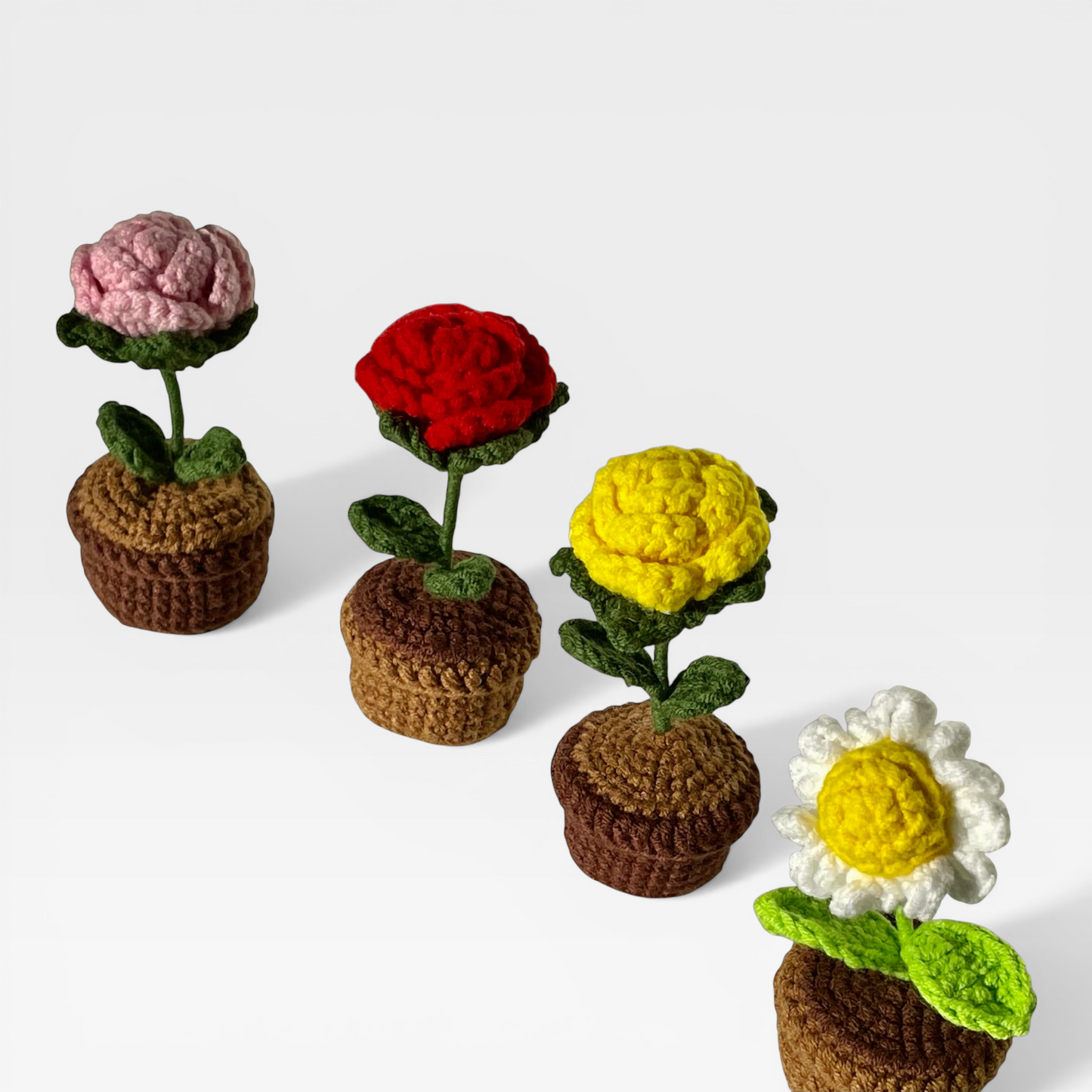 Crochet | Potted Little Red Rose