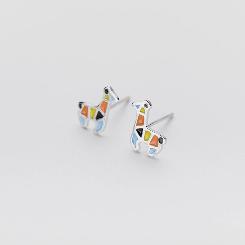 Sterling silver|Pony studs