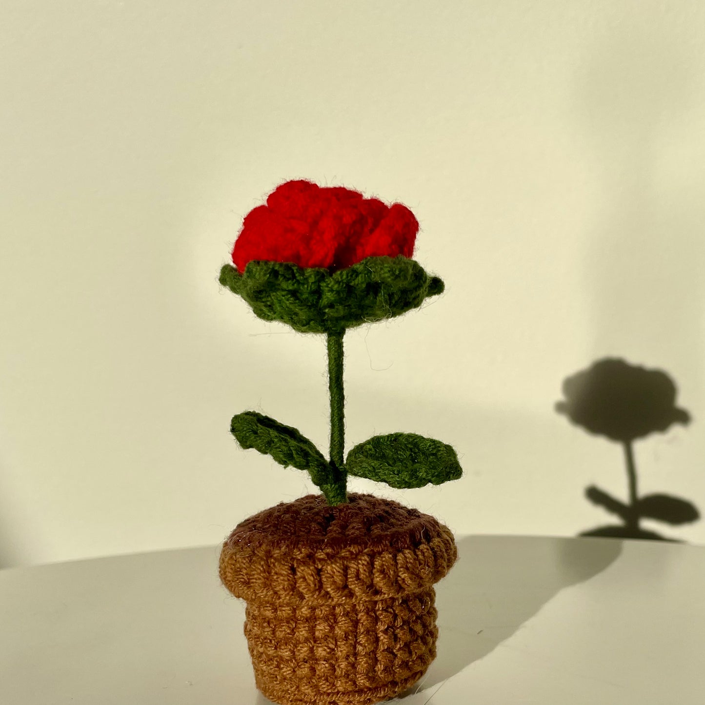 Crochet | Potted Little Red Rose