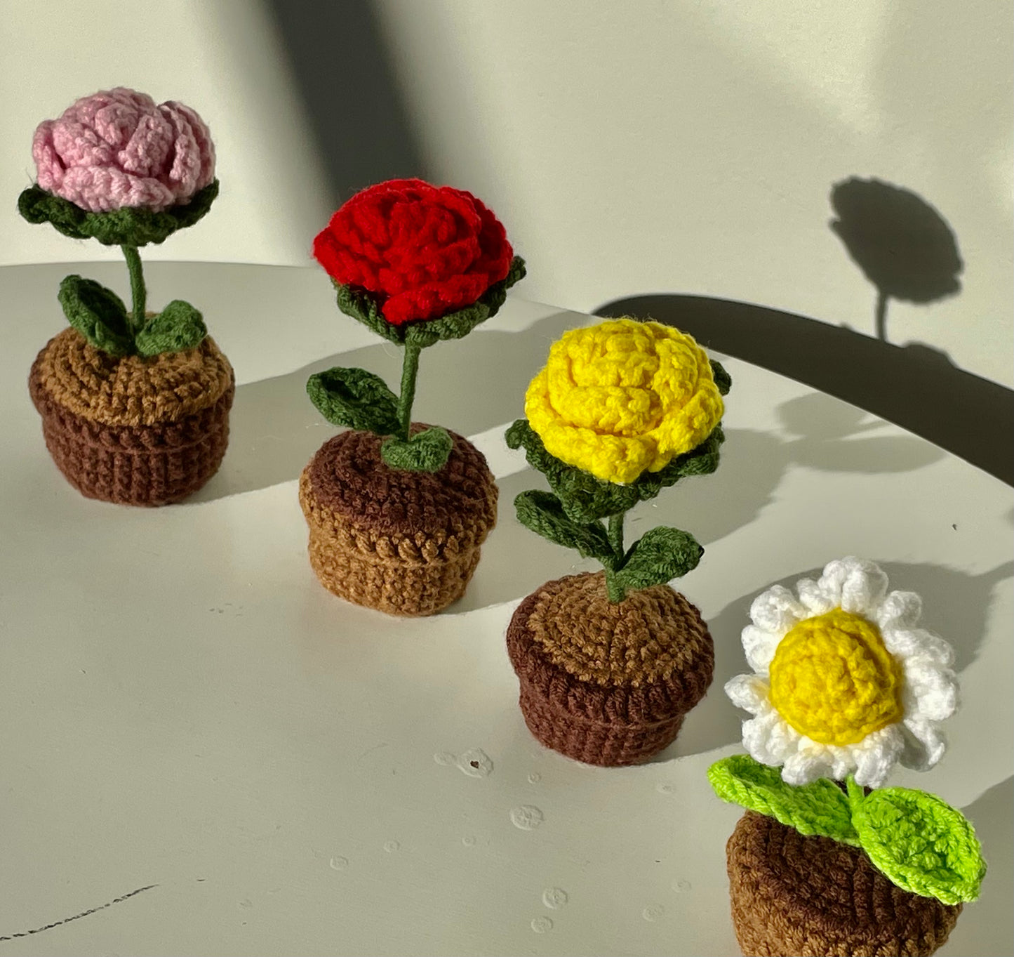 Crochet | Potted Little Red Rose