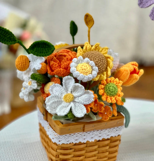 Crochet｜Basket of Flowers