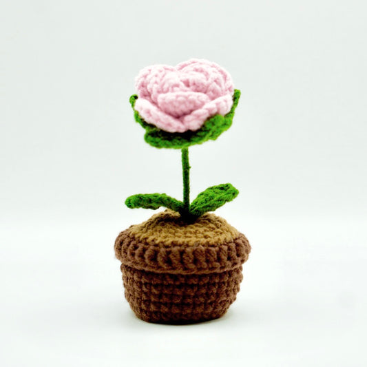 Crochet | Potted Little Pink Rose
