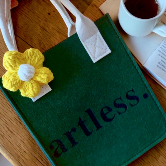 Signature Felt Tote & Blossom Dual-Accessory Set