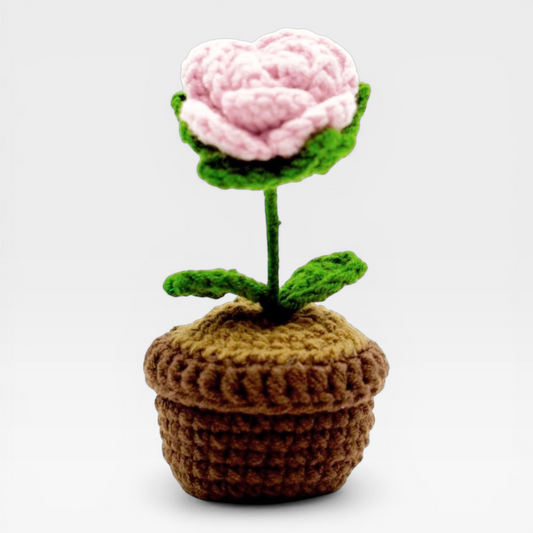 Crochet | Potted Little Pink Rose