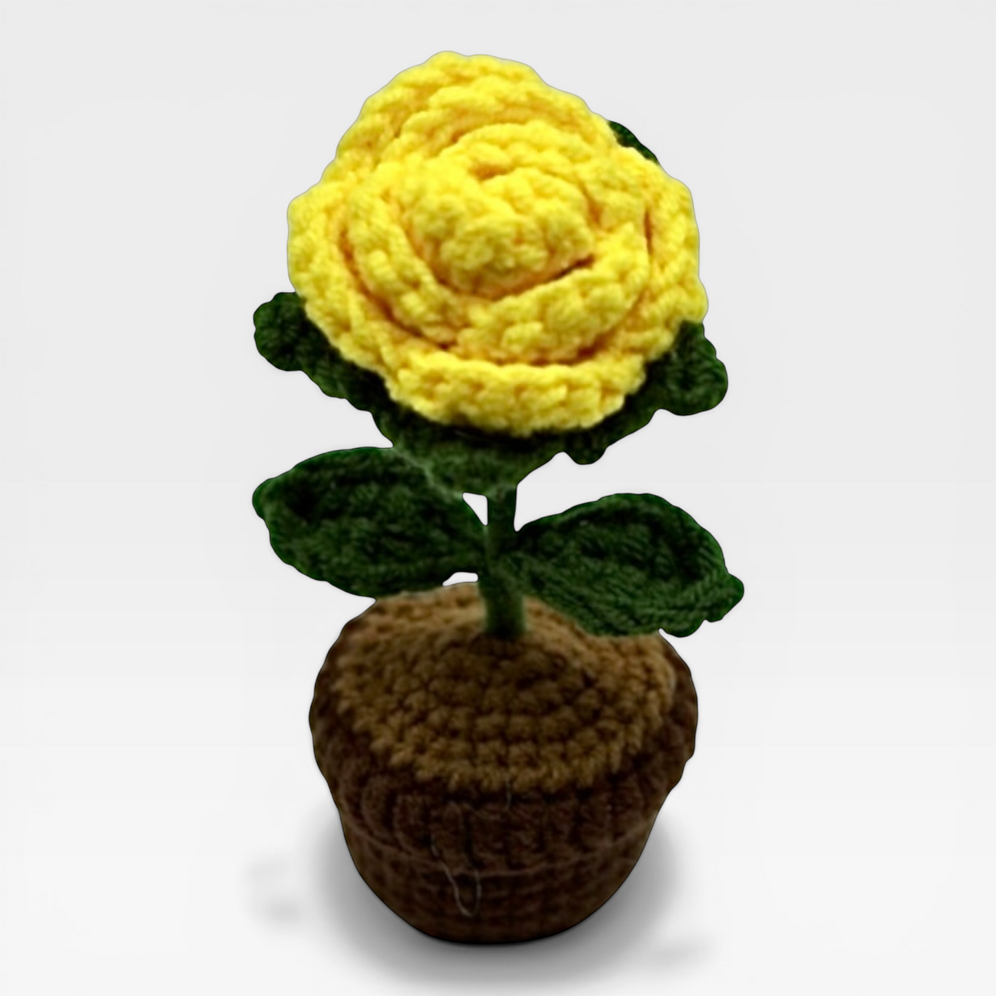 Crochet | Potted Little Yellow Rose