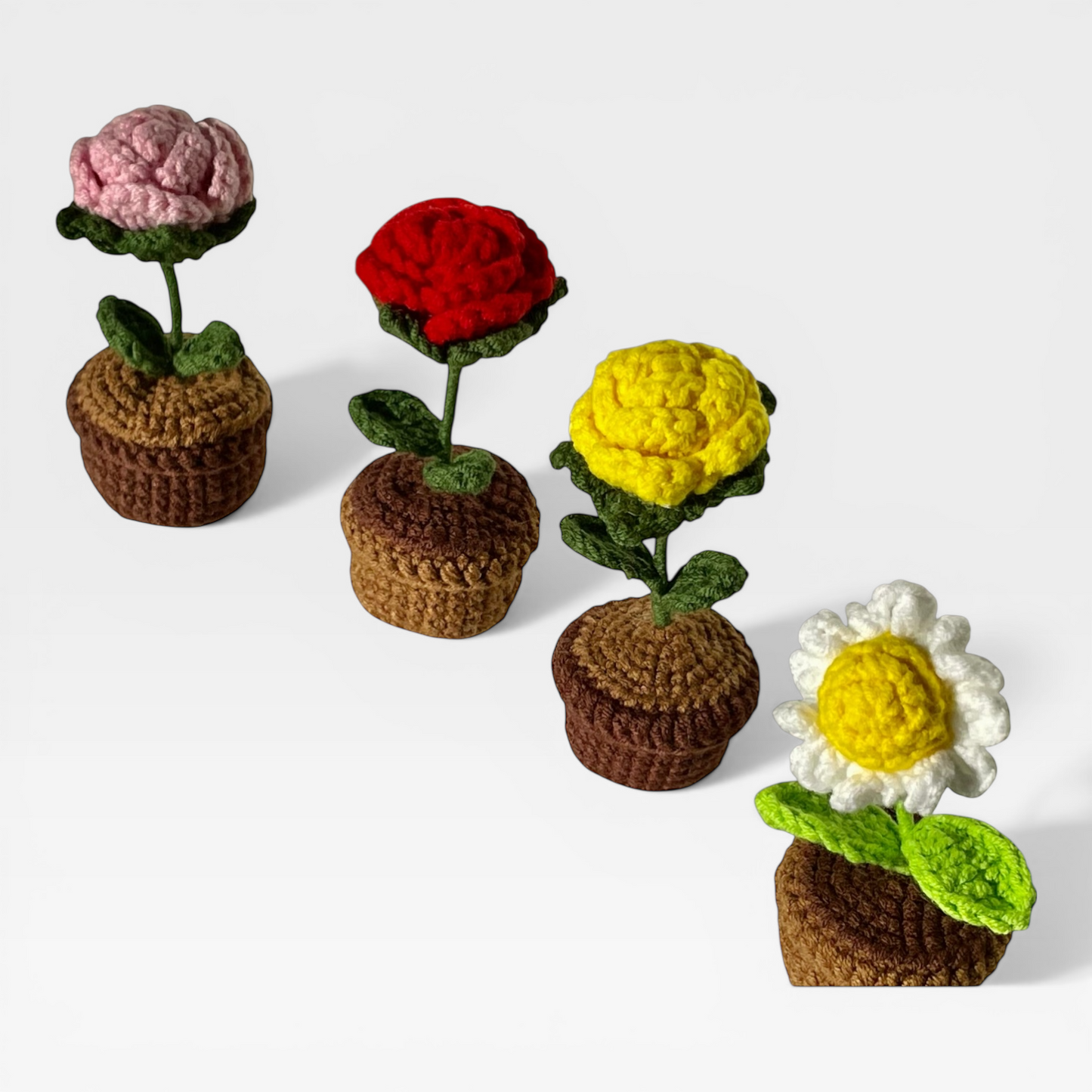 Crochet | Potted Little Yellow Rose