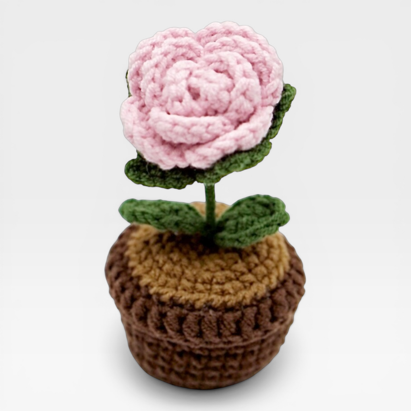 Crochet | Potted Little Pink Rose