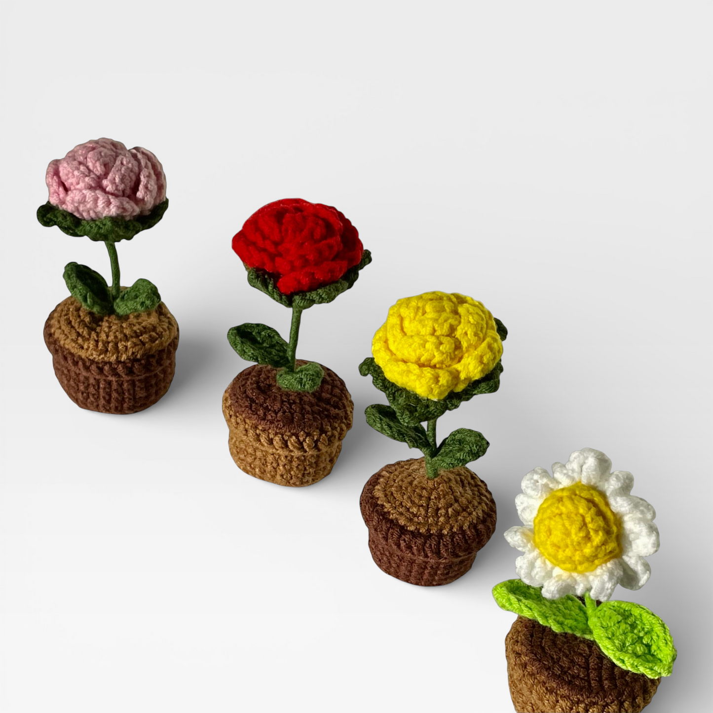 Crochet | Potted Little Pink Rose
